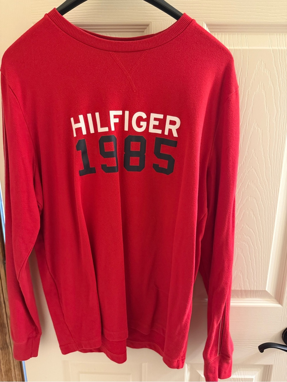 Tommy Hilfiger Red '1985' Logo Men's Sweater